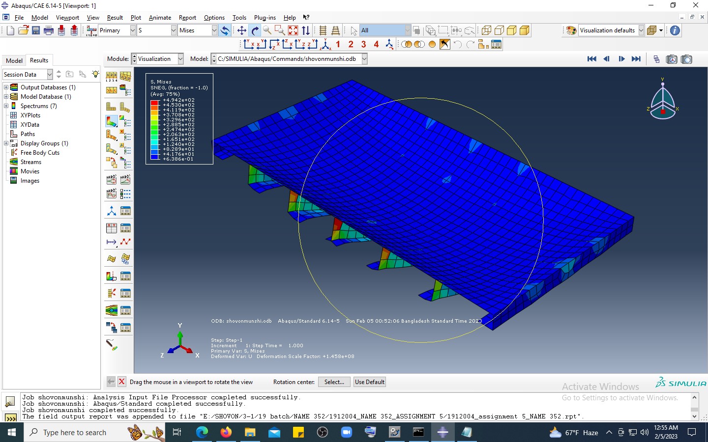 Plate with Stiffeners Analysis